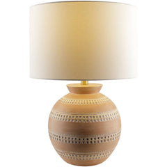 Dino Traditional Brick/White Table Lamp