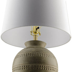 Dino Traditional Gray/White Table Lamp