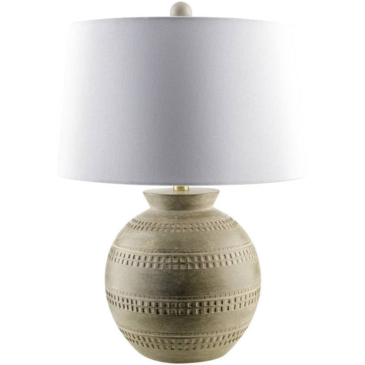 Dino Traditional Gray/White Table Lamp