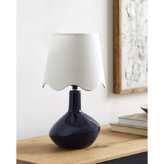 Eiman Rustic White/Dark Blue Table Lamp