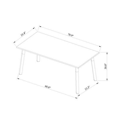 Eliesha Dark Brown Dining Table