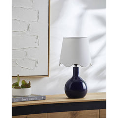 Rondy Rustic Dark Blue/White Table Lamp