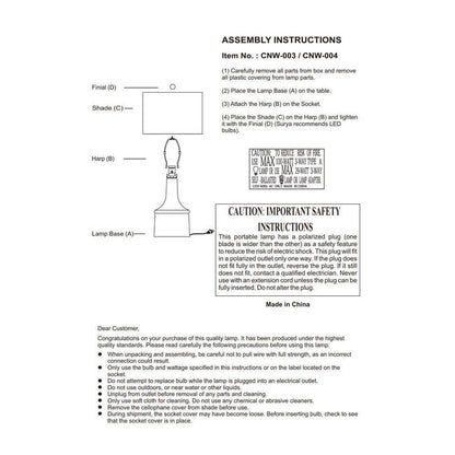 Lillia Cottage White Table Lamp