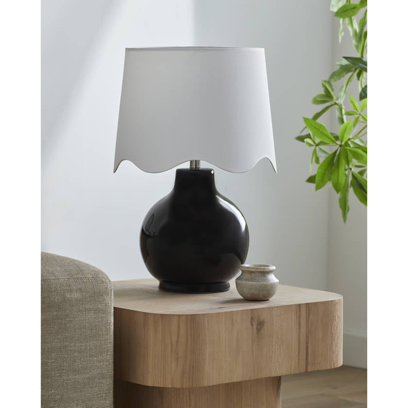 Tereza Rustic Black/White Table Lamp
