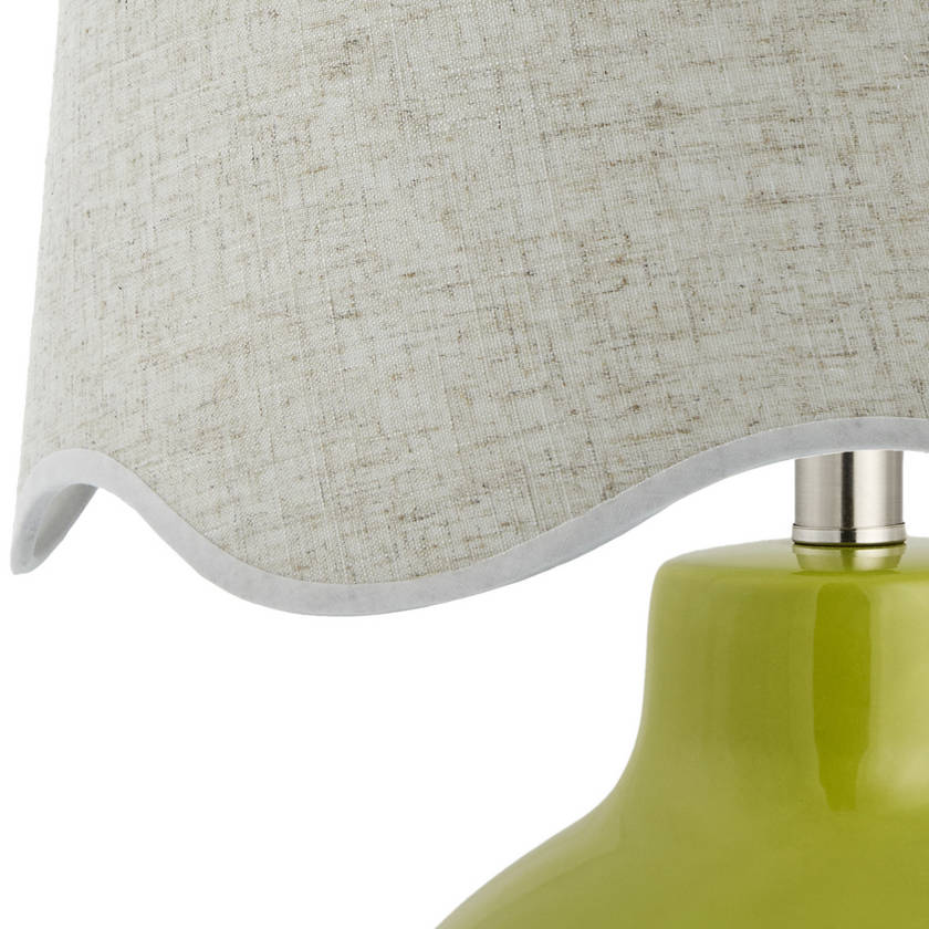 Tereza Rustic Green/Wheat Table Lamp