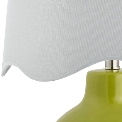 Tereza Rustic Green/White Table Lamp
