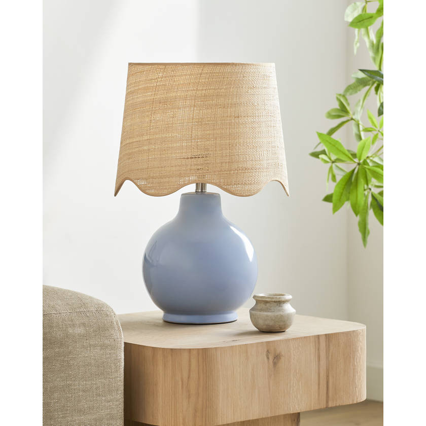 Tereza Rustic Blue Table Lamp