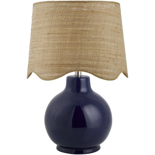 Tereza Rustic Dark Blue Table Lamp