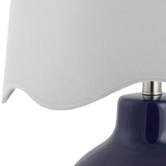 Tereza Rustic Dark Blue/White Table Lamp