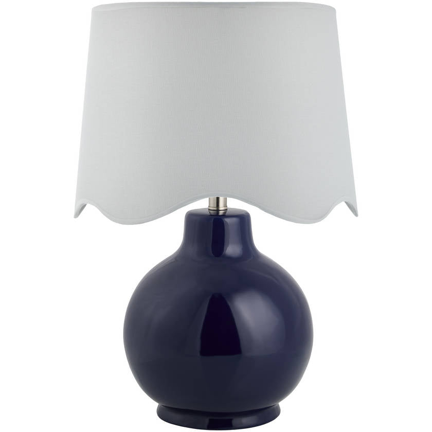 Tereza Rustic Dark Blue/White Table Lamp