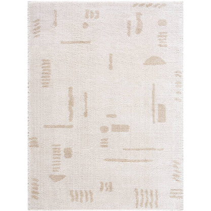 Shareef Modern Beige Washable Area Rug