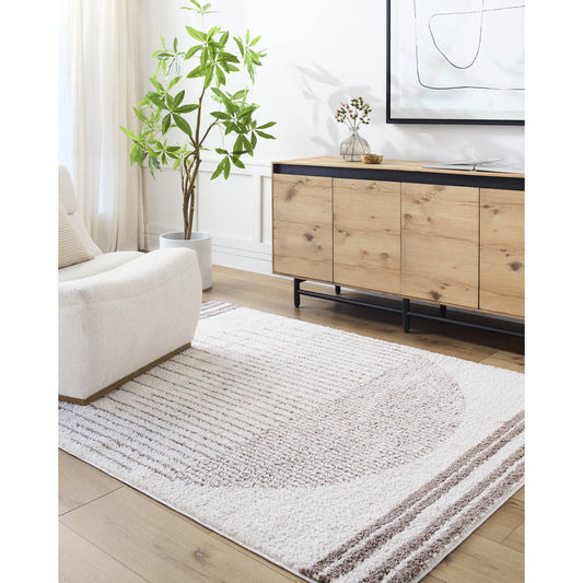 Lyndsi Global Dark Brown Washable Area Rug