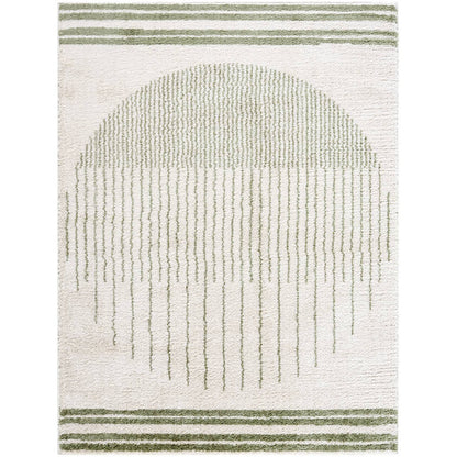 Lyndsi Global Grass Green Washable Area Rug