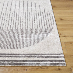 Lyndsi Global Charcoal Washable Area Rug