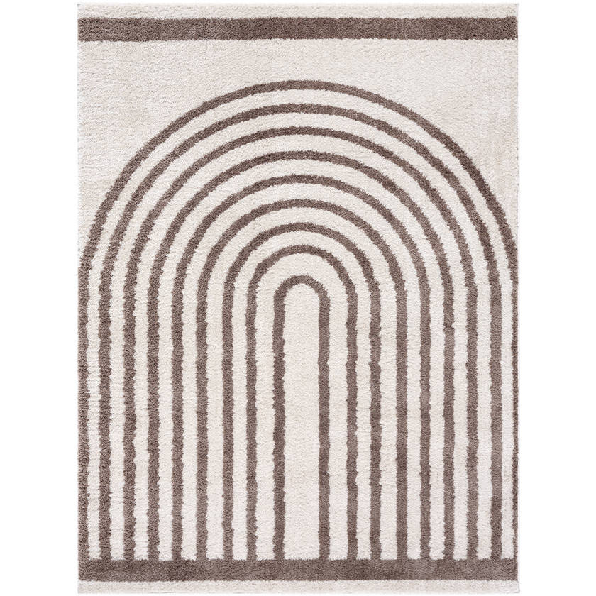 Larita Modern Dark Brown Washable Area Rug