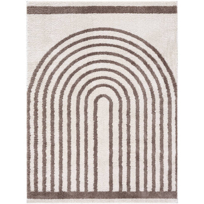 Larita Modern Dark Brown Washable Area Rug