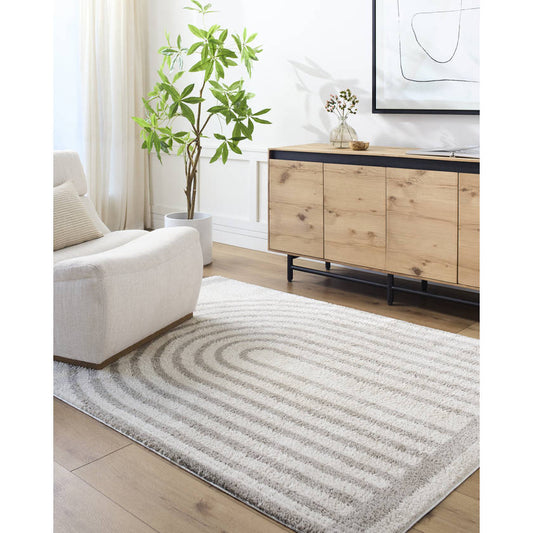 Larita Modern Medium Gray Washable Area Rug