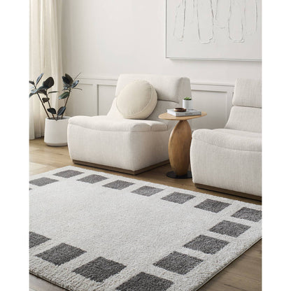 Tameka Modern Charcoal Washable Area Rug