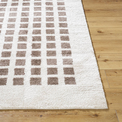 Noam Modern Dark Brown Washable Area Rug