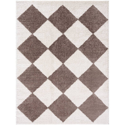 Jason Modern Dark Brown Washable Area Rug