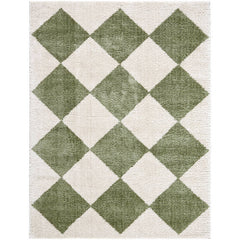 Jason Modern Grass Green Washable Area Rug