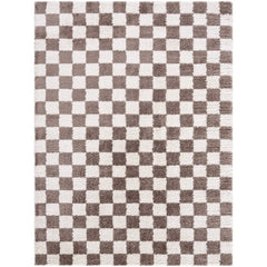 Shera Modern Dark Brown Washable Area Rug
