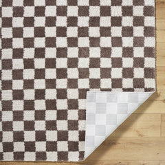 Shera Modern Dark Brown Washable Area Rug