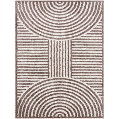 Marcela Modern Dark Brown Washable Area Rug