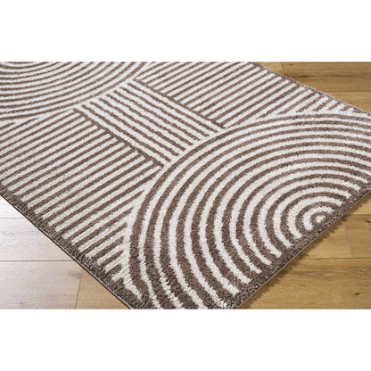 Marcela Modern Dark Brown Washable Area Rug