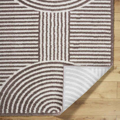 Marcela Modern Dark Brown Washable Area Rug