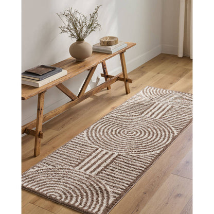 Marcela Modern Dark Brown Washable Area Rug