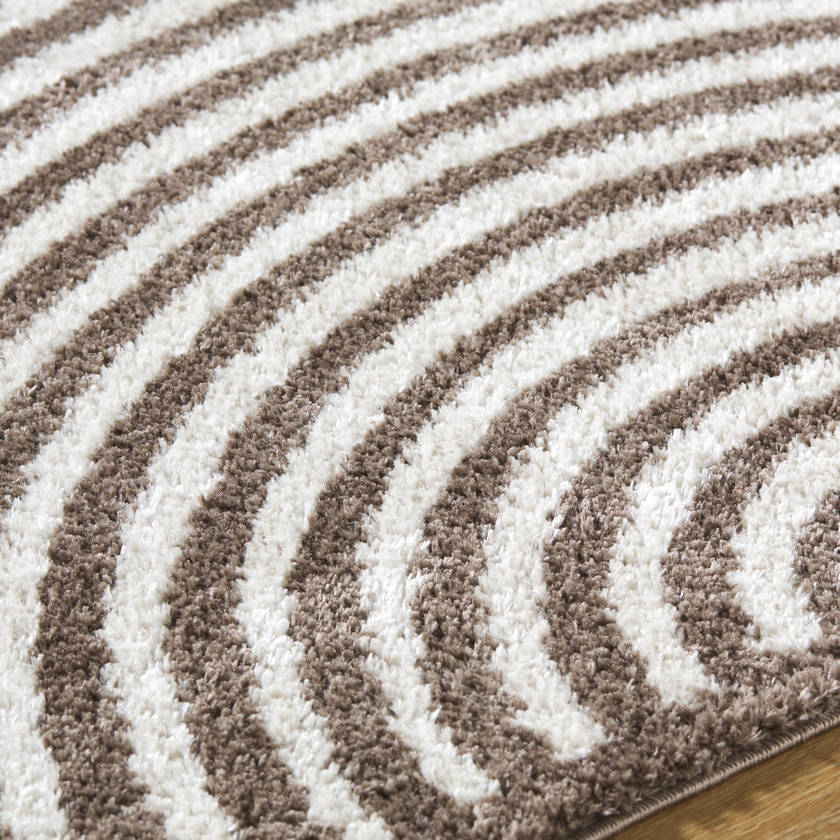 Marcela Modern Dark Brown Washable Area Rug