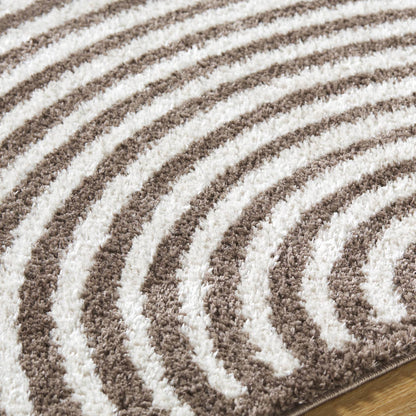 Marcela Modern Dark Brown Washable Area Rug