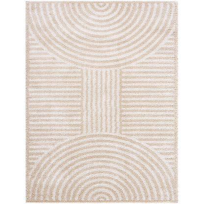 Marcela Modern Beige Washable Area Rug