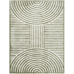 Marcela Modern Grass Green Washable Area Rug