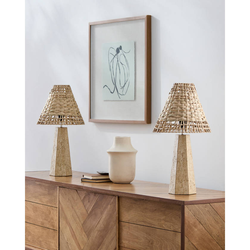 Durand Modern Lighrt Gray/Brown Table Lamp