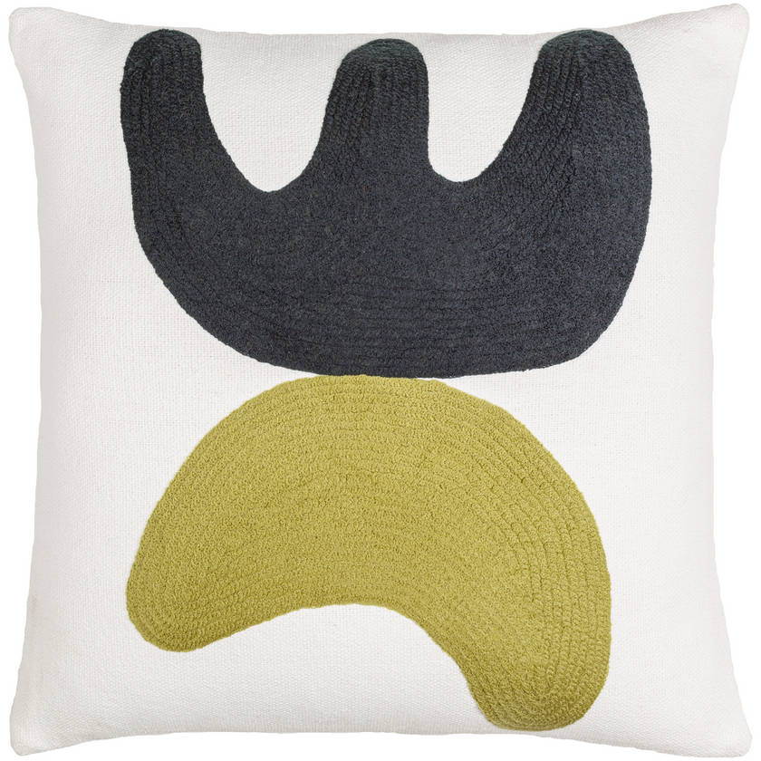Toribio Black/Grass Green Pillow Cover