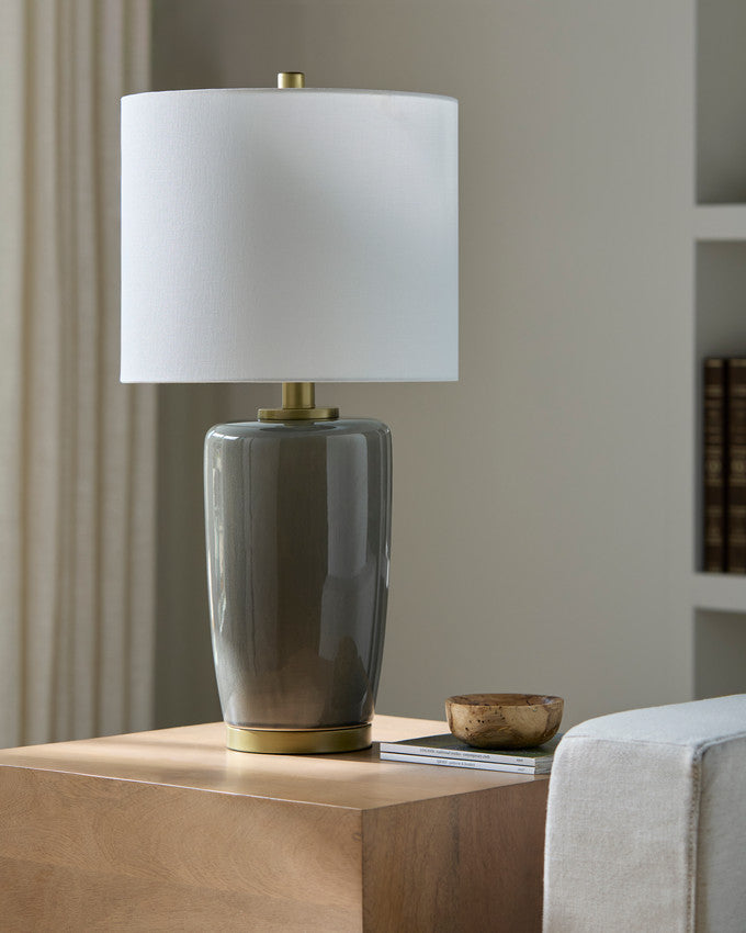 Oakford Traditional Gray Table Lamp