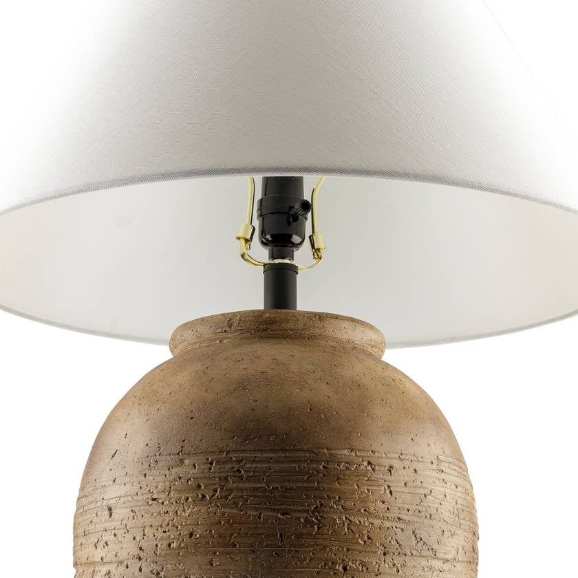 Herschell Traditional Brick/White Table Lamp