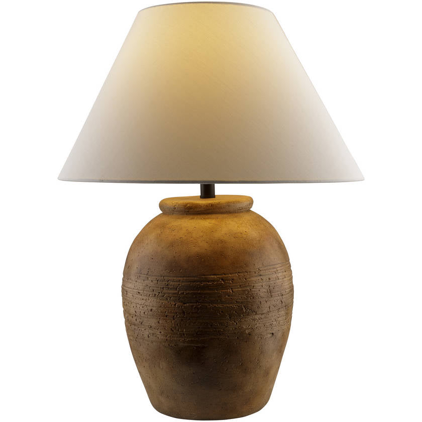 Herschell Traditional Brick/White Table Lamp
