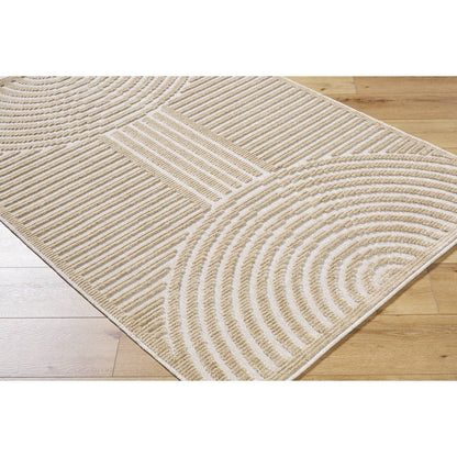 Carter Lake Modern Light Brown Washable Area Rug