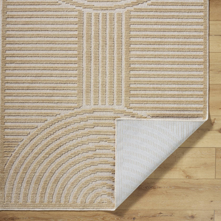 Carter Lake Modern Light Brown Washable Area Rug