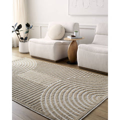 Carter Lake Modern Light Brown Washable Area Rug