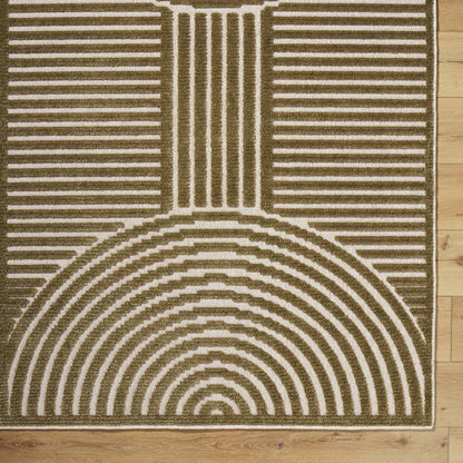 Carter Lake Modern Brown Washable Area Rug