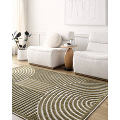 Carter Lake Modern Brown Washable Area Rug