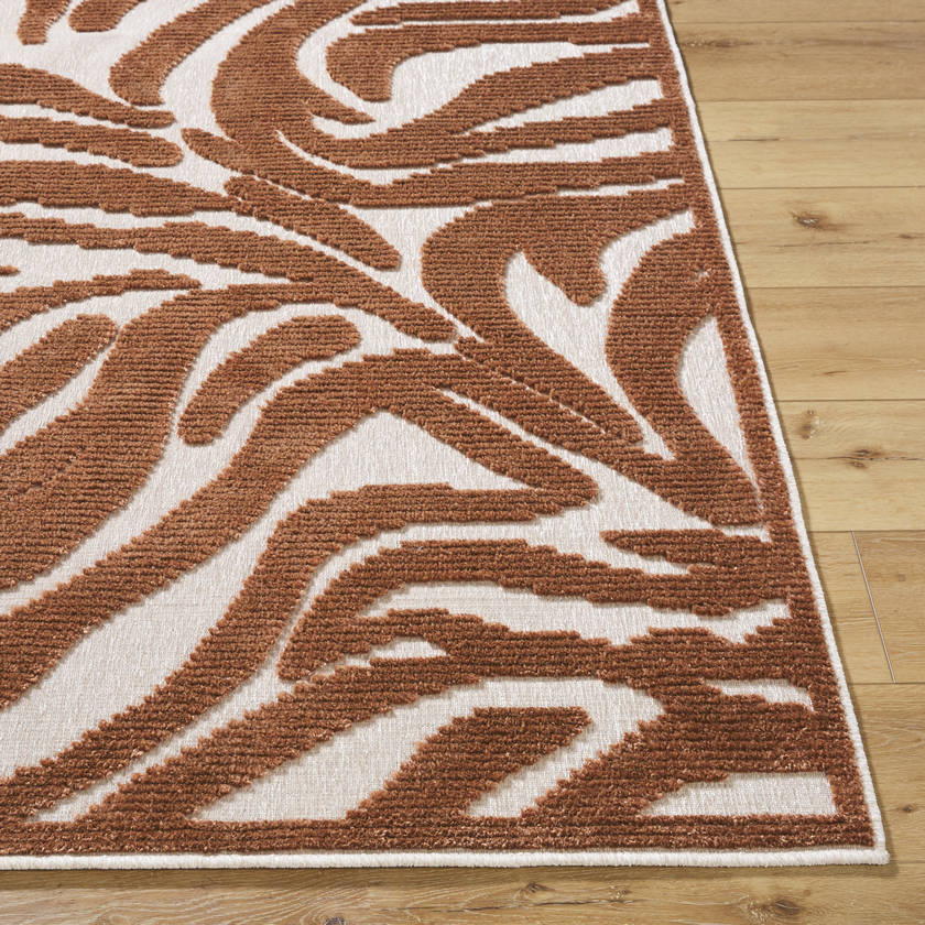 Cedar Vale Modern Rust Washable Area Rug