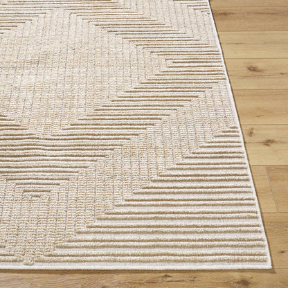Carissa Modern Light Brown Washable Area Rug