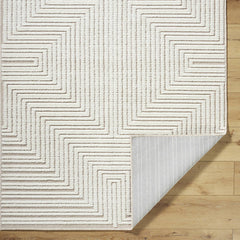 Carissa Modern Cream Washable Area Rug