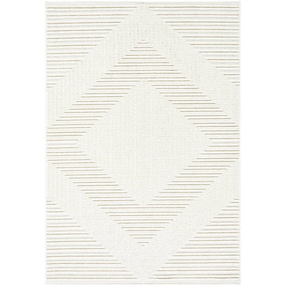 Carissa Modern White Washable Area Rug