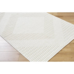 Carissa Modern White Washable Area Rug